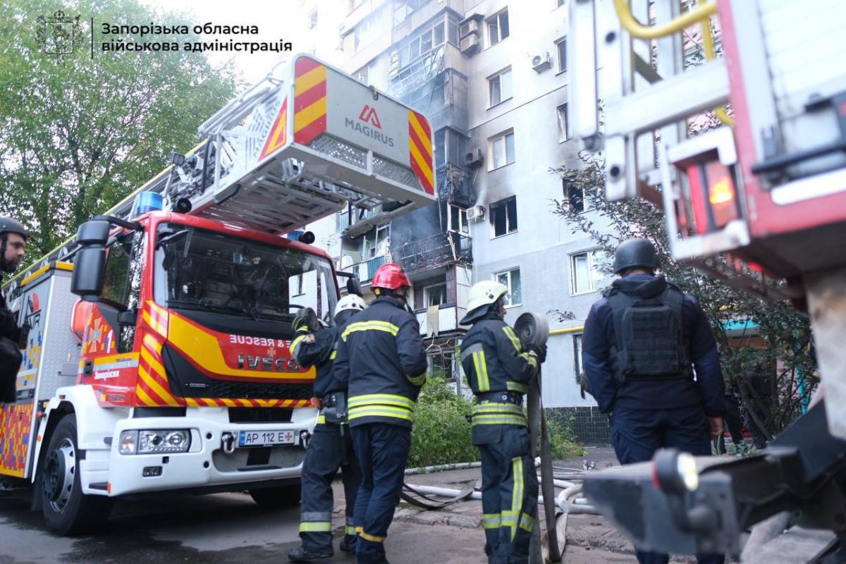 Наслідки удару по Запоріжжю