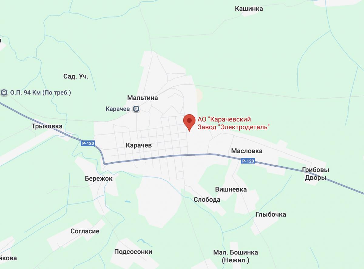 Завод Електродеталь на карті Завод Електродеталь на карті