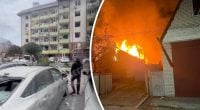 Розтрощені вулиці та ракета на дорозі: зʼявилися моторошні кадри атаки РФ по Києву