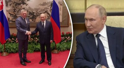 Путін цинічно виправдав війну в Україні і видав порцію абсурду про НАТО і ЄС Путін цинічно виправдав війну в Україні і видав порцію абсурду про НАТО і ЄС
