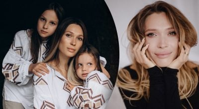 Олена Світлицька з доньками Олена Світлицька з доньками