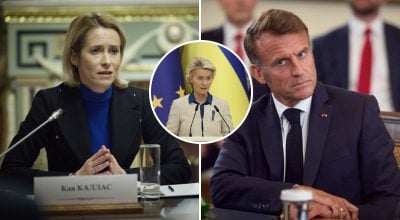 Кая Каллас, Уосула фон дер Ляйен, Макрон Кая Каллас, Уосула фон дер Ляйен, Макрон