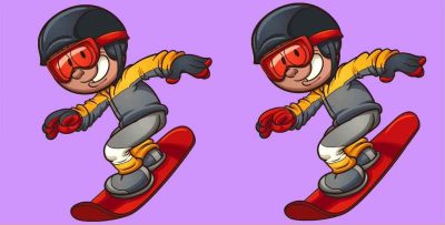 Где три различия между парнями, которые катаются на сноуборде: только внимательные угадают