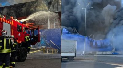 Збитки колосальні: РФ вдарила дронами по Епіцентру, пожежу досі гасять Збитки колосальні: РФ вдарила дронами по Епіцентру, пожежу досі гасять