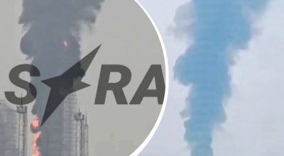 Величезний стовп диму та пожежа: українські дрони зупинили роботу НПЗ в Росії Величезний стовп диму та пожежа: українські дрони зупинили роботу НПЗ в Росії
