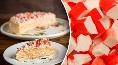 Закусочний торт із крабовими паличками - рецепт Закусочний торт із крабовими паличками - рецепт