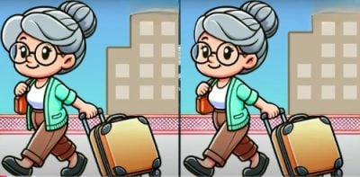 Где три отличия между женщинами с дорожной сумкой: только самые внимательные их заметят