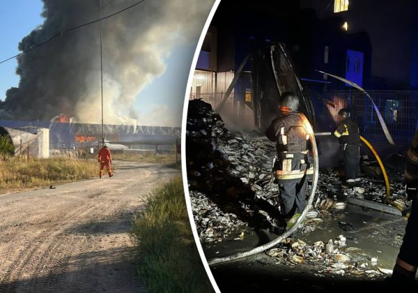 РФ атаковала логистический центр в Киевской области: спасатели попали под удар