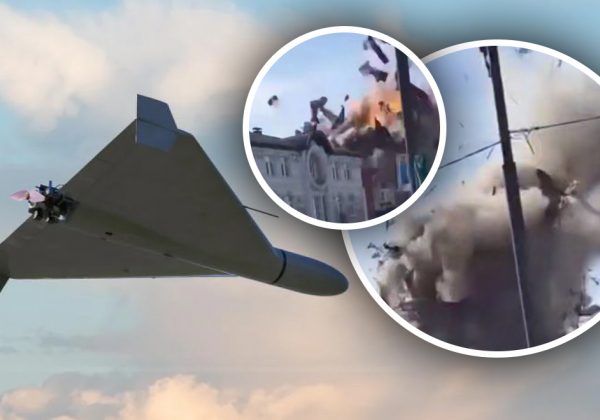 Россия атаковала Харьков дроном, есть пострадавшие: первые кадры после удара