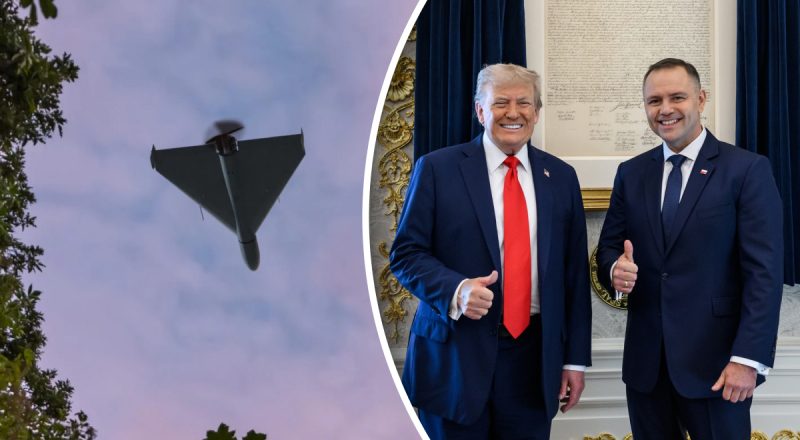 Трамп обговорив з Навроцьким атаку РФ: один БпЛА "приземлився" на військовій базі