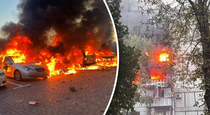 Ракета попала в многоэтажку в Днепре, вспыхнул пожар: детали об атаке по Украине