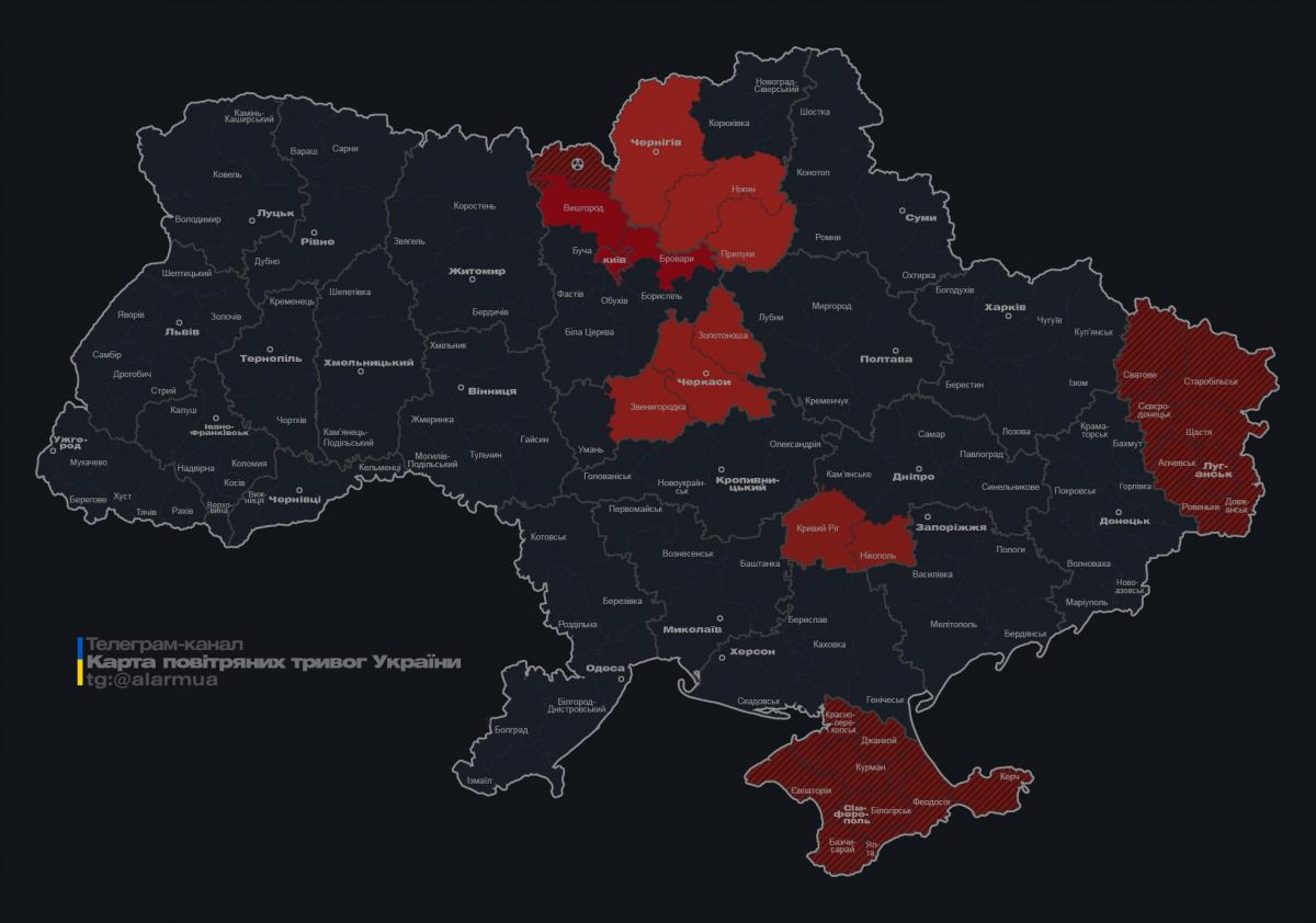 Карта повітряних тривог Карта повітряних тривог