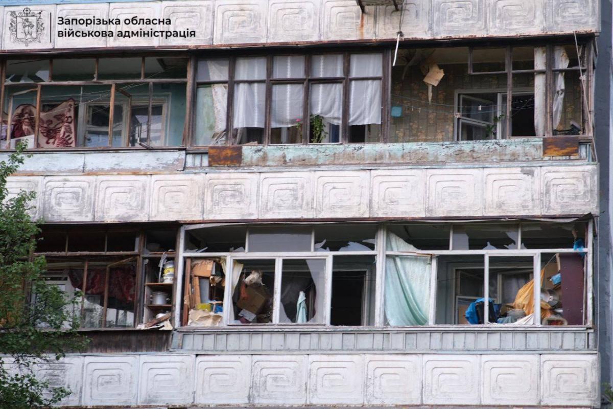 Наслідки удару по Запоріжжю