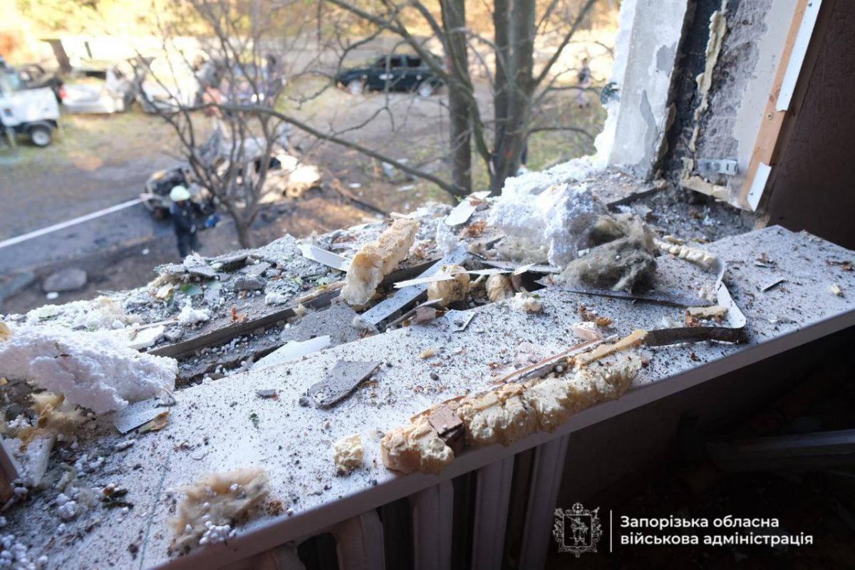 Наслідки удару по Запоріжжю