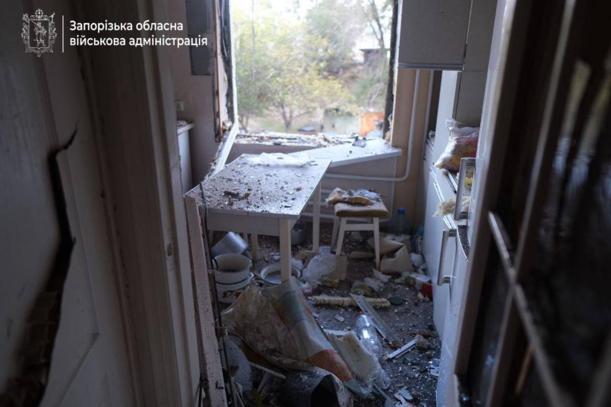 Наслідки удару по Запоріжжю