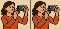 Тест на IQ: найдите 3 отличия на картинках девушки с фотокамерой за 45 секунд