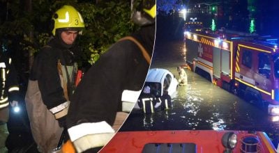 Рятувальники ліквідовують наслідки негоди в Одесі Рятувальники ліквідовують наслідки негоди в Одесі