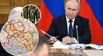 Путін, карта Європи Путін, карта Європи