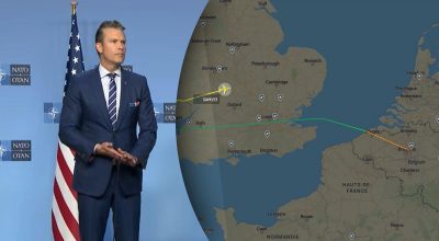 Літак міністра війни США подав сигнал лиха над Атлантикою - що сталось