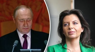 Путін публічно принизив Симоньян Путін публічно принизив Симоньян