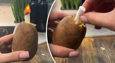 Свеча с картофеля Свеча с картофеля