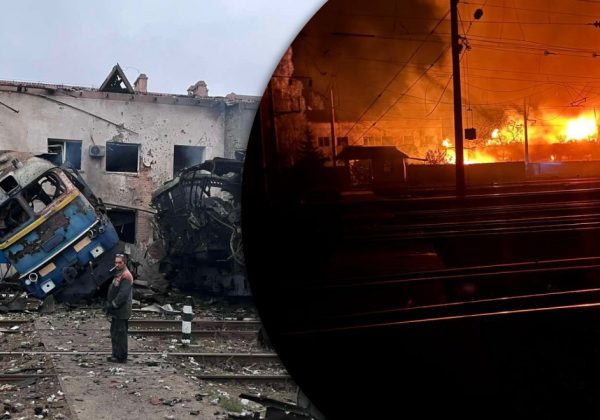 "Десятки дронів по мирних": Росія обстріляла депо Укрзалізниці в Одесі, деталі
