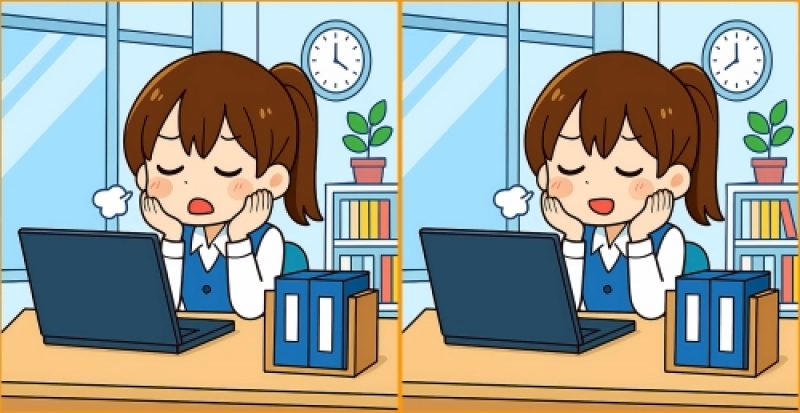 Суперголоволомка: найдите 3 отличия на картинке с женщиной в офисе за 45 секунд