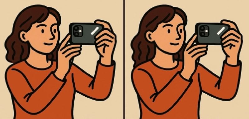 Тест на IQ: найдите 3 отличия на картинках девушки с фотокамерой за 45 секунд
