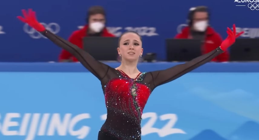 Валиева на Олимпиаде 2022 года Валиева на Олимпиаде 2022 года