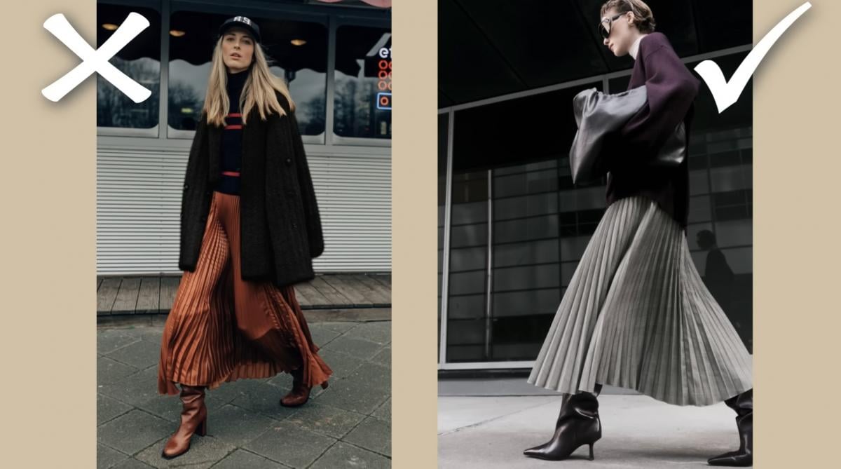 Плісирована спідниця має бути зі щільної тканини Плісирована спідниця має бути зі щільної тканини