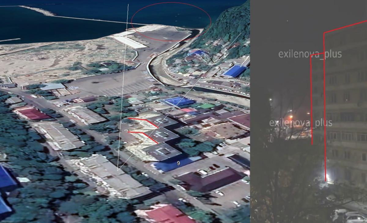 Ймовірне місце ураження в Туапсе