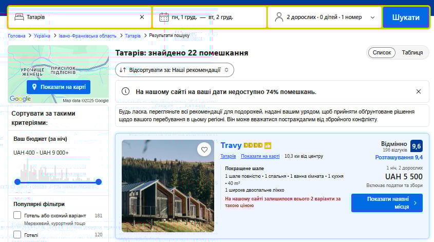 Цены на жилье на Новый год