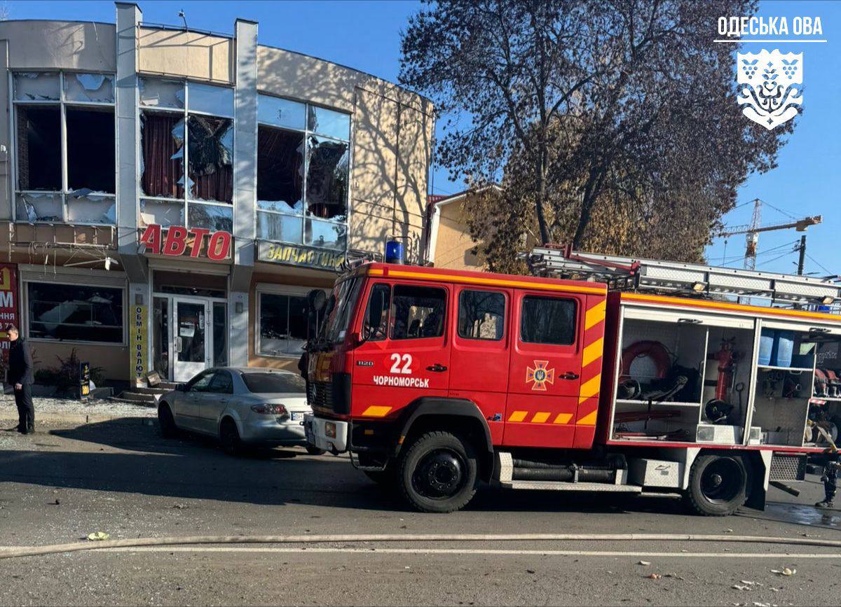 Удар по ринку в Чорноморську 14 листопада 