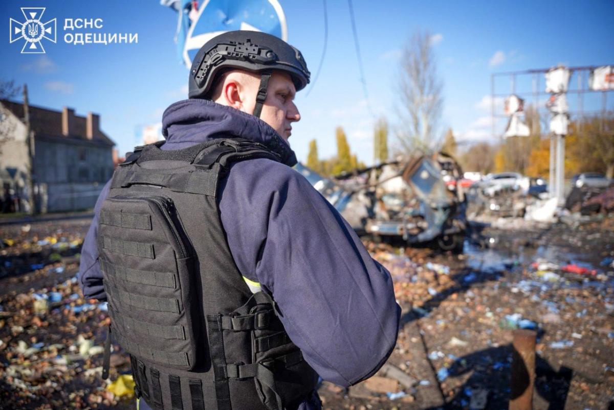 Удар по ринку в Чорноморську 14 листопада 