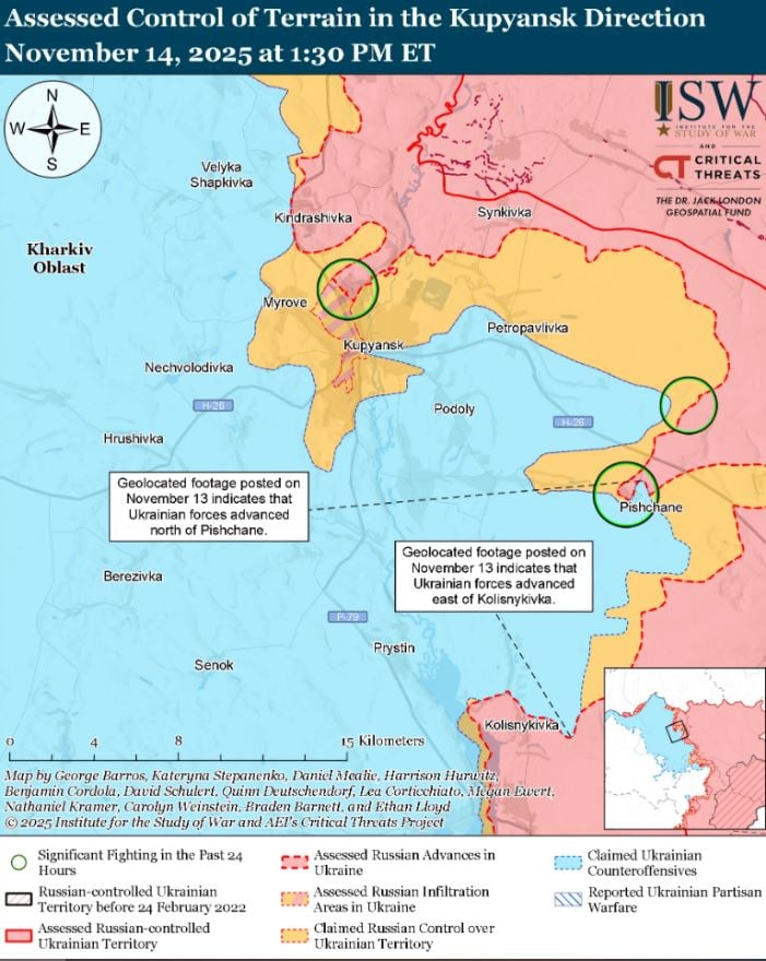 ЗСУ відтісняють ворога під Куп’янськом: в ISW підтвердили успіхи та просування