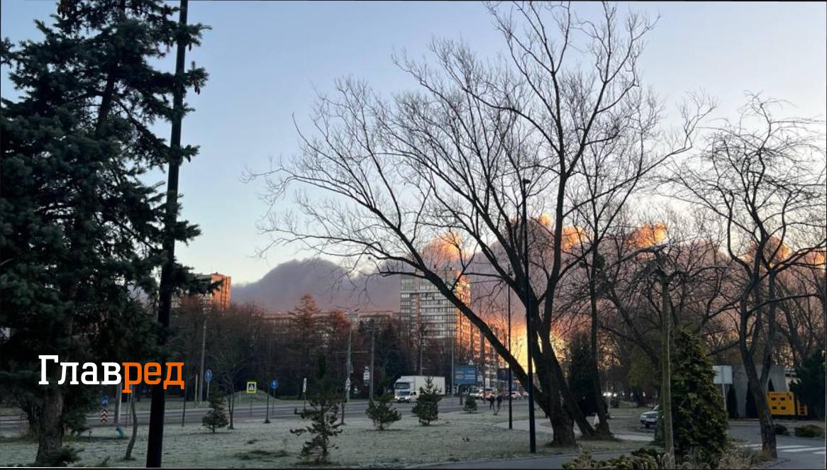 Дим у Львові після атаки РФ Дим у Львові після атаки РФ