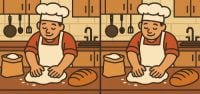 Тест на IQ: знайдіть 3 відмінності на картинках з кухарем на кухні за 23 секунди