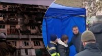 "Я зараз помру, там діти мої": жінка не може стримати сліз біля місця удару по Києву