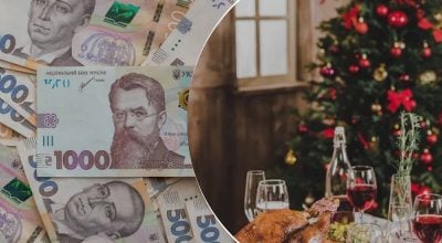 новый год, стол, новогодний стол, деньги, продукты