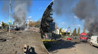 Все в диму і вогні, є загиблі: росіяни завдали удару по ринку в Чорноморську