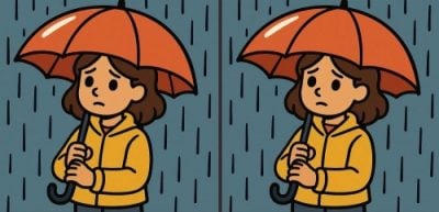 Тест на IQ: знайдіть 3 відмінності на картинці дівчинки під парасолькою за 23 с