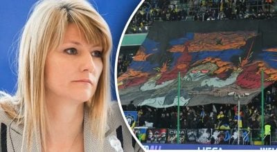 Палаючий Кремль на матчі України: у РФ знатно "підгоріло" через банер фанатів