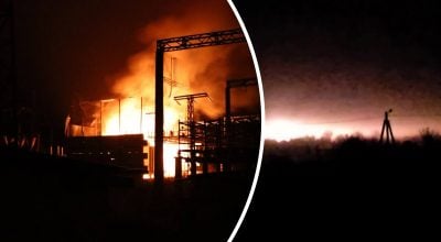 В небі велике полум'я, а тисячі росіян без світла: дрони потужно атакували Росію