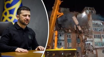 Удар по Тернополю: Зеленський сказав, скільки людей залишаються під завалами будинків