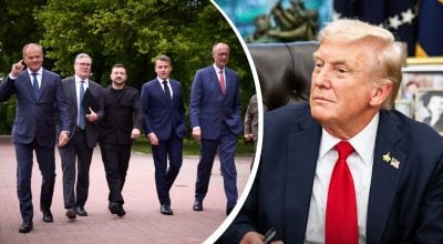 Трамп, Зеленский, Макрон, Коалиция