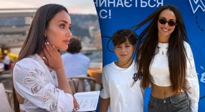 Ксенія Мішина з сином Платоном