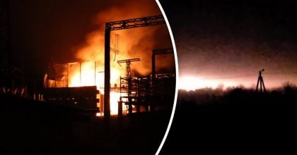 В небі велике полум'я, а тисячі росіян без світла: дрони потужно атакували Росію