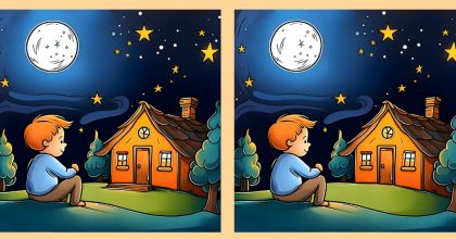 Тест на IQ: знайдіть 3 відмінності на картинці з хлопчиком під зірками за 19 сек