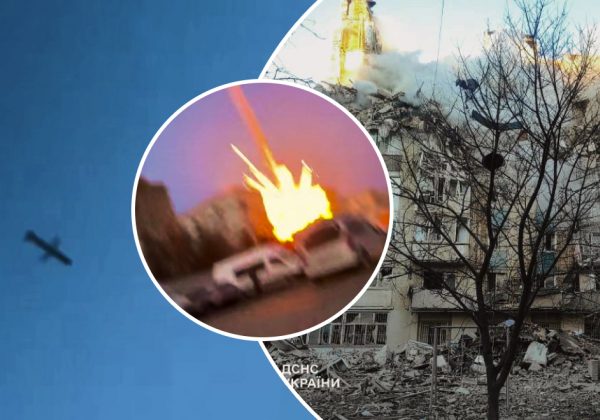 Ракета пролетіла над головами і врізалася в будинок: момент влучання у Тернополі