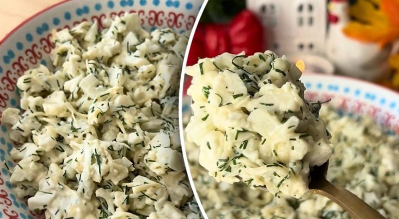 Настолько вкусно, что на столе не останется: рецепт салата из цветной капусты